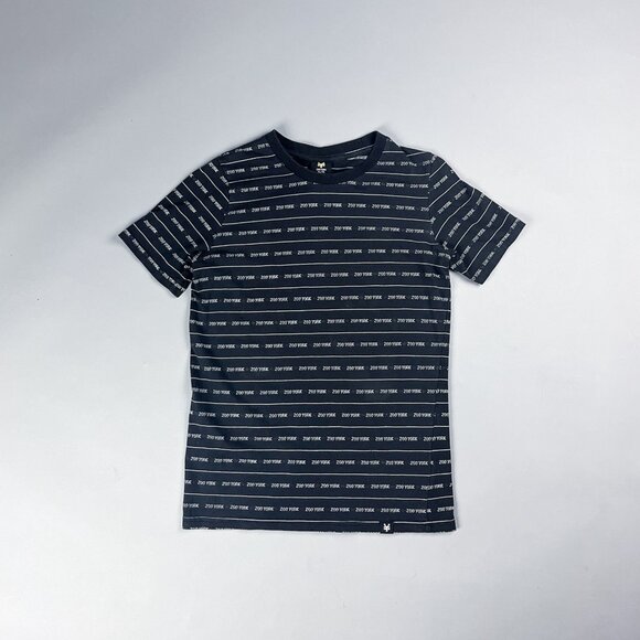 Vintage Graphic T-Shirt | Y2K Black and White Monogram Logo Zoo York Tshirt - Picture 1 of 7